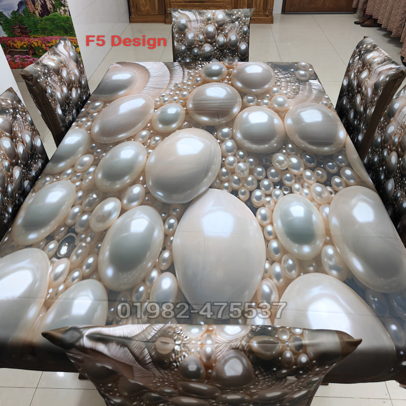 F5 Stylish 3D Chair + Table Cover 6p