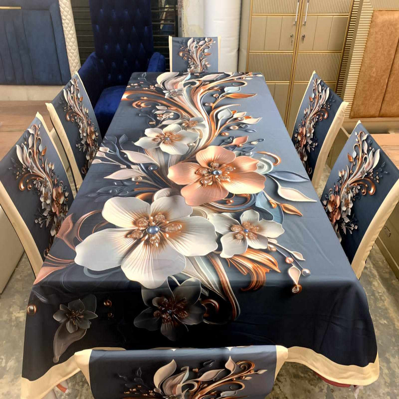 K10 Stylish 3D Chair + Table Cover 6p