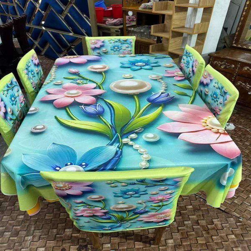 L11 Stylish 3D Chair + Table Cover 6p