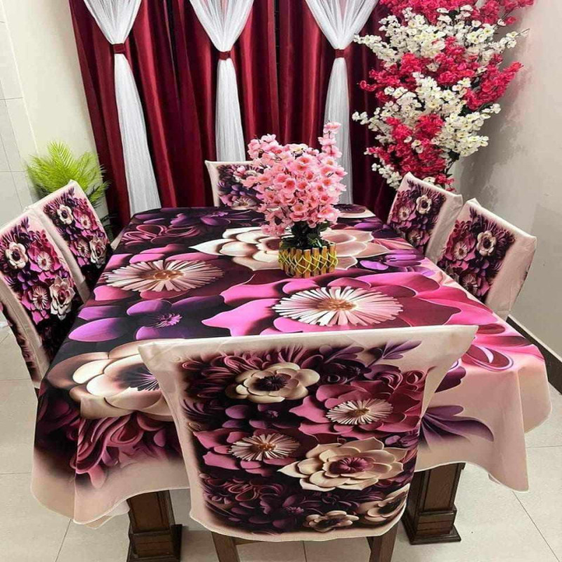 M12 Stylish 3D Chair + Table Cover 6p