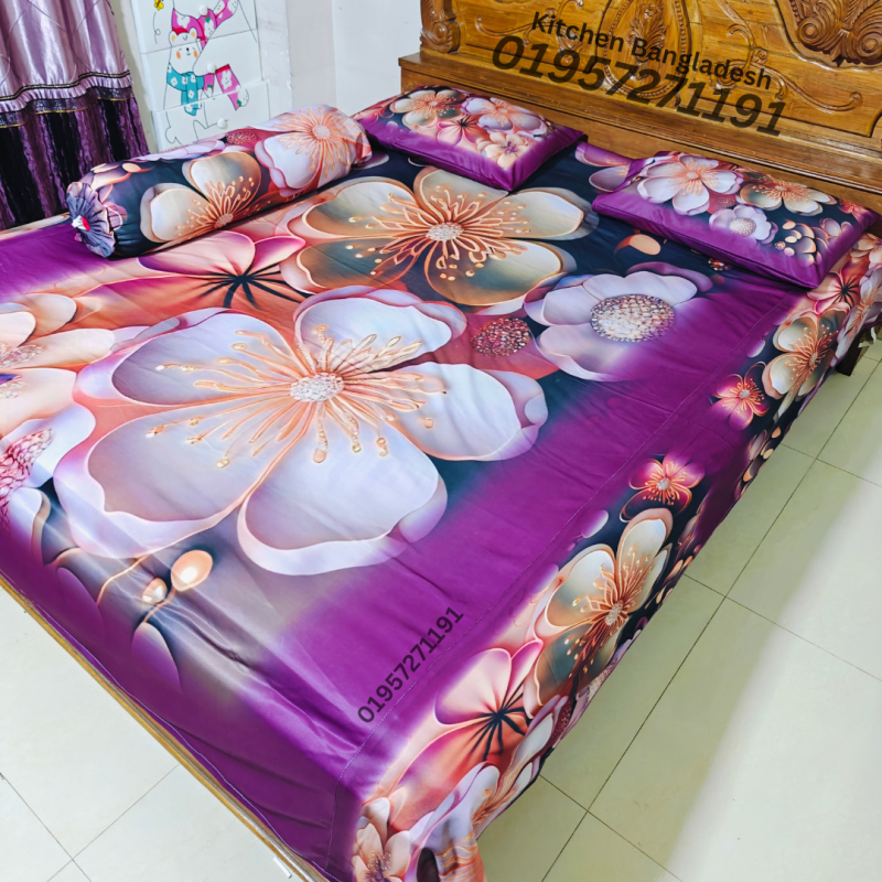 B8 Stylish 3d Bed + pillow Cover