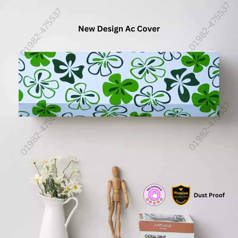 Original Ac Cover Size 1 Ton ( New Luxury Sutra Flower Design)