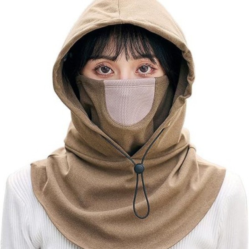 winter windproof Mask + Cap Brown