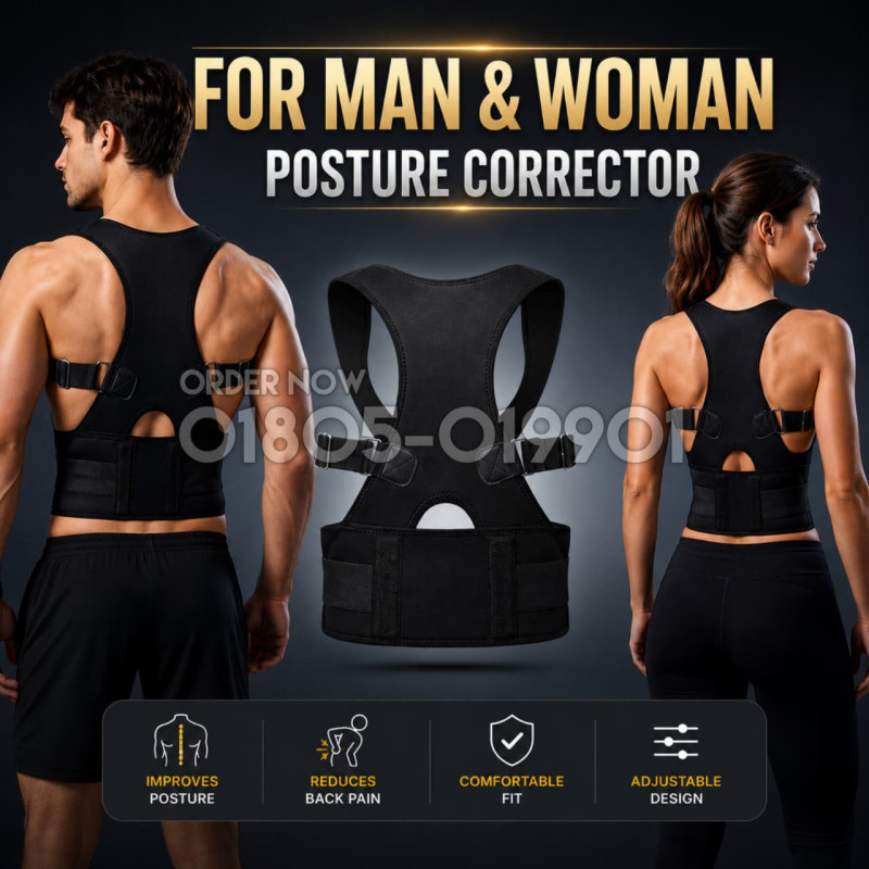 Neoprene Magnetic Posture Corrector & Bally Belt Free Size